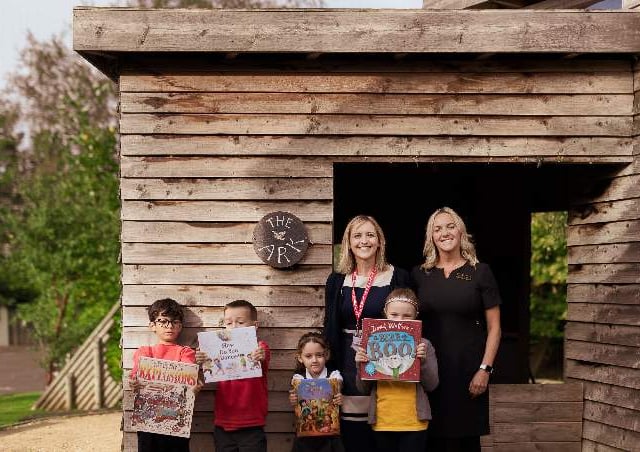 Woodland reading area for school