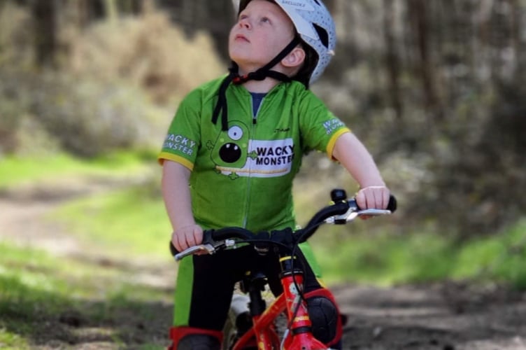 A FIVE-year-old from Grayshott will team up with reality TV star Ashley Cain next month as he takes on a triathlon to raise funds for research into children’s cancers.
Dexter Rees will swim 20 lengths in the pool at Whitehill Leisure Centre, walk five miles at Virginia Water, and cycle ten miles in Greatham over two days in early April.
He is doing it in aid of MTV star and former professional footballer Ashley’s charity the Azaylia Foundation – and will be joined by Ashley himself for the cycle