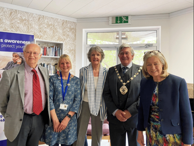 John Burbridge, Sue Zirps, Penelope Keith, Cllr John Robini and Lavinia Sealy