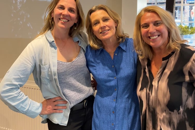 Heather Chuter (left), Helen Bowcock and HasleWorks co-working manager Jenny Thrower