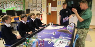 Royal Navy and Royal Marines put on STEM workshop at Hindhead school