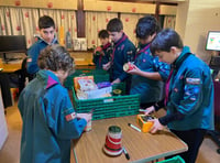 8th Farnham Scouts help out at Farnham Food Bank