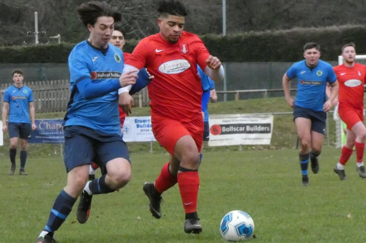 Action from Liss Athletic’s 5-2 defeat against Sway