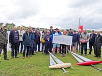 Frensham RC sailors negotiated choppy waters to deliver charity cheque