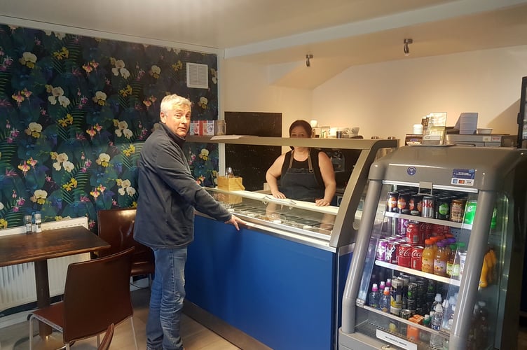 Cllr Mark Merryweather at Lulu’s coffee shop in Badshot Lea