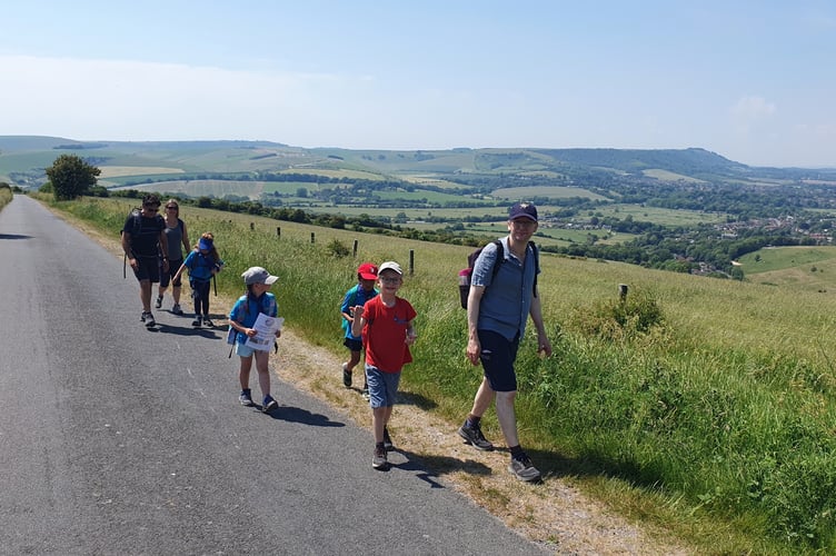 1st Camelsdale Scouts 'Downs in a Day' Challenge – a long hot road...