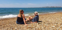 Shannon Court residents enjoy a beach day in Portsmouth