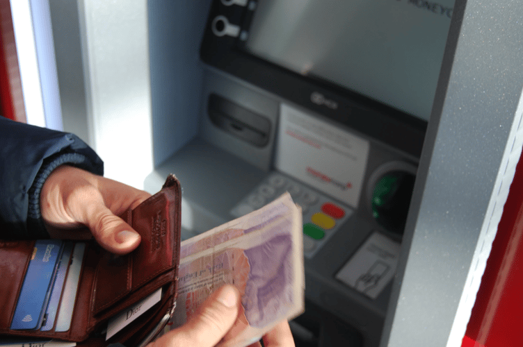 Cash machine stock image