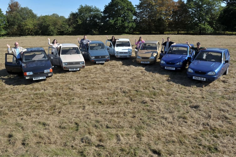 Some of the Reliant Robins up for auction. Photo released September 22 2023. See SWNS story SWMRauction.An auction of Del Boy-style three wheel vans could be a nice little earner for their owner - after being valued at more than Â£18,000. Seven of the iconic Robin Reliants, made famous when driven by David Jason's beloved character in Only Fools and Horses, are up for auction next week. And the single owner of the collection could be left rubbing his hands with glee at the 'lovely jubbly' price, just like the wheeler-dealer in the classic sitcom.The vans will go up under the hammer on September 29 at Ewbankâs in Surrey.
