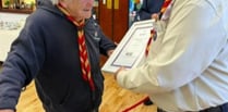 Mon Spiers rewarded for 50 years of service to Scouting in Alton