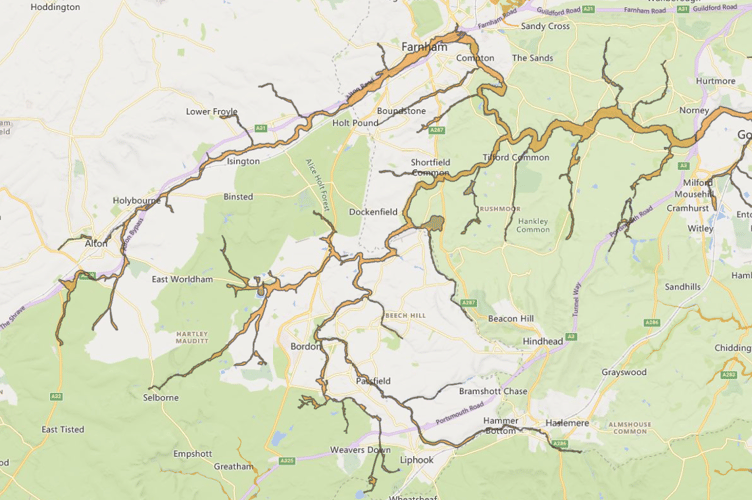 The Environment Agency has issued a flood alert for the Upper River Wey, including Alton, Farnham, Bordon, Frensham, Tilford, Godalming, Guildford and Peasmarsh.