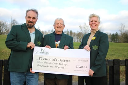 Worldham Golf Club raises more than £7,000 for St Michael's Hospice
