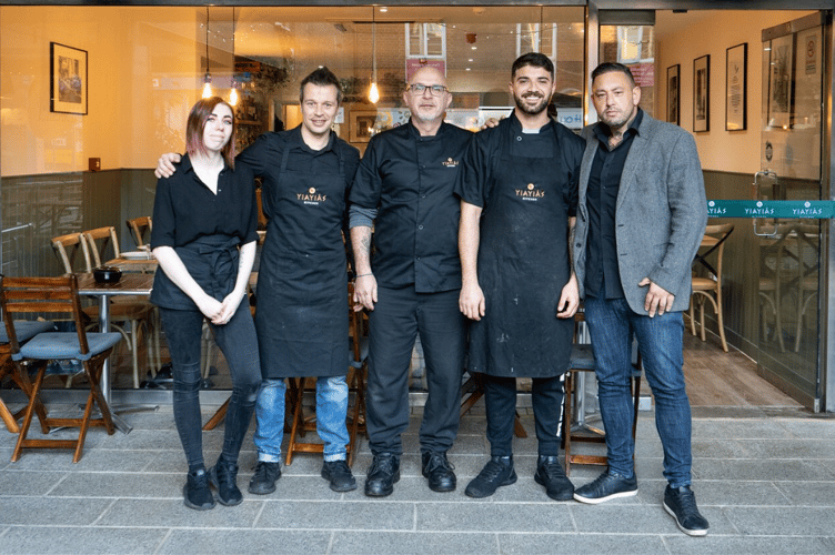 Paul Pyrgoudes, right, opened his second restaurant Yiayia's Kitchen in Winchester just before Christmas 2022