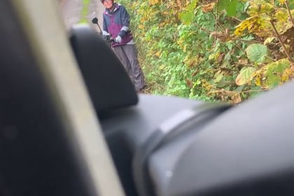 VIDEO: Watch standoff between lorry driver and cyclist in country lane