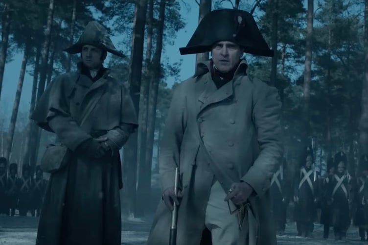 Battle scenes in Ridley Scott's Napoleon, starring Joaquin Phoenix, were shot at Bourne Woods near Farnham (Apple Studios)