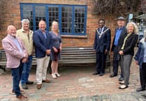 Dedicated Sir Ray & Lady Tindle bench unveiled in "spot they loved" by Farnham cafe