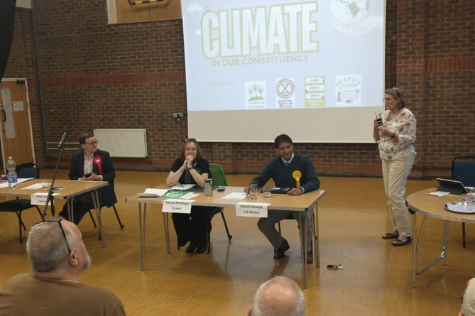 Climate hustings held at Liphook Millennium Hall