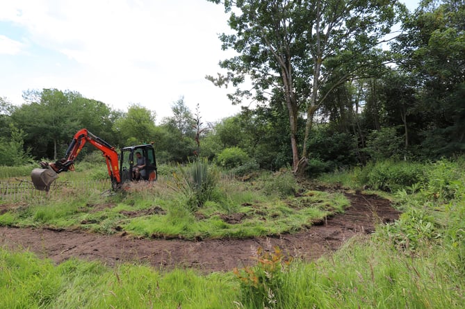 Work begins on the plot where Haslemere Museum's new sensory garden will be