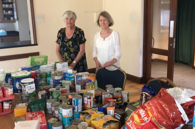 Donations from Our Lady of Lourdes for Haslemere Food Bank