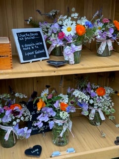 Helen Moore's flowers are on sale most weekends