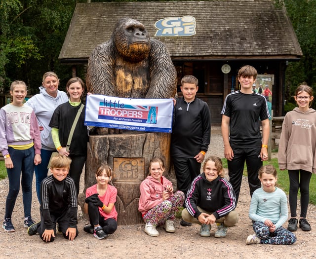 Military children Go Ape for adventure and new friendships