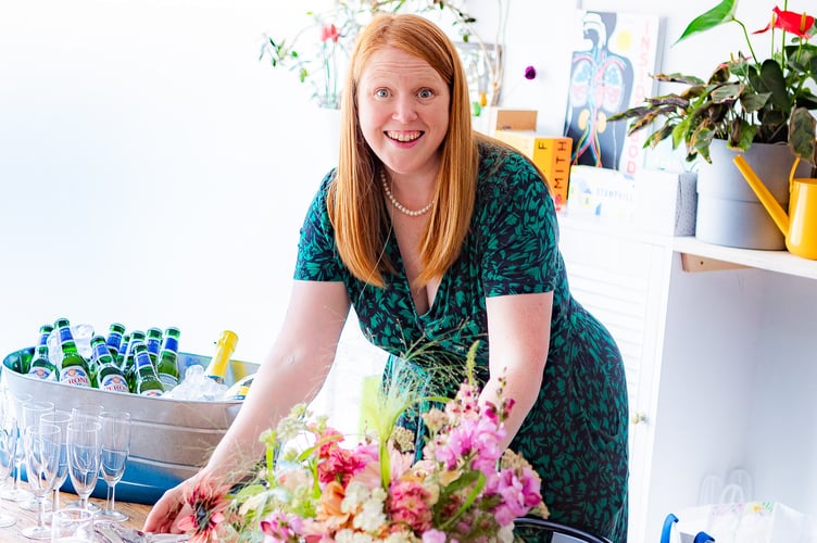 Studio Simple owner, Emma Stokes, at launch party in Haslemere (Pic: Amy Blackwood Photography)