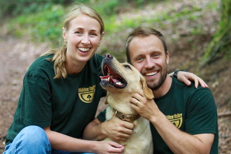 Kat, Matt and Nala - the family behind Hidden Valley Grayshott