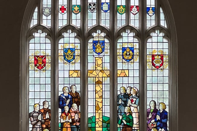 East Window at Midhurst Parish Church, installed in 1949 Credit Cristina Pons