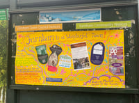 Unknown artist lights up council noticeboard