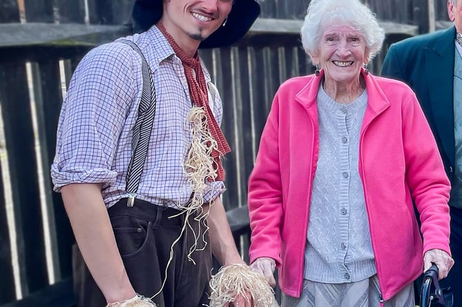 Redcot Resident, Monica Waller with The Scarecrow