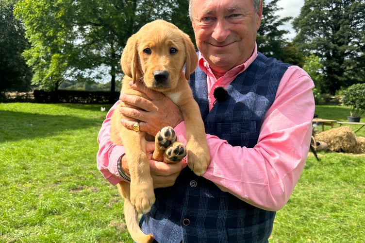 Guide dog puppy Titch and Alan Titchmarsh