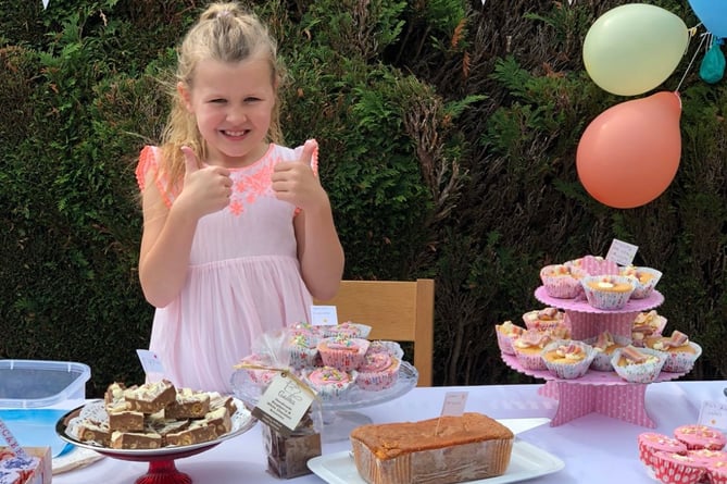 Brooke's first ever bake sale when she was just six-years-old