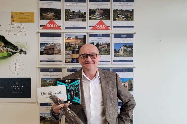 Perry Leete from Peter Leete and Partners Estate Agents in Grayshott, another lucky winner from the Christmas raffle